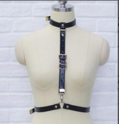 Simple leather buckle gorgeous belt body harness