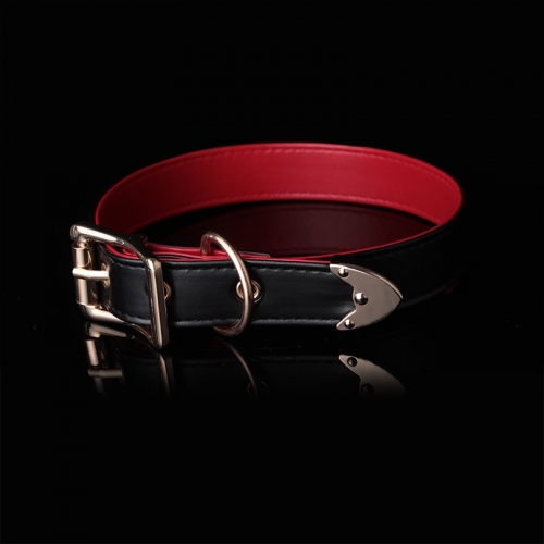 BH-168 Two-tone Harajuku choker with simple everyday punk subculture leather collar
