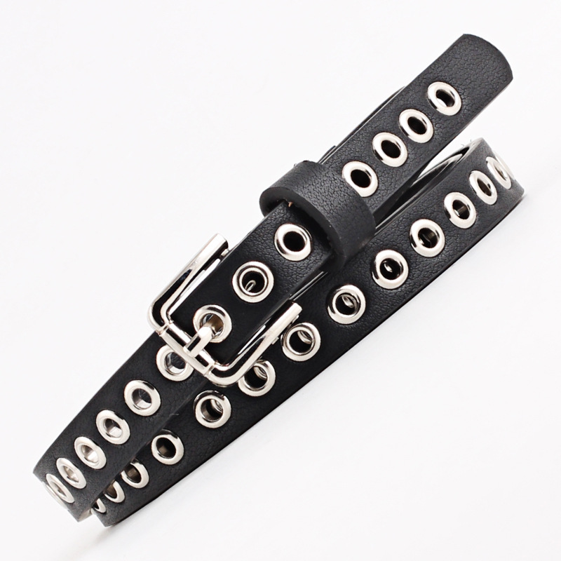 BT-21 Summer style rivet ladies belt PU leather trend all-match thin belt decorative belt manufacturer wholesale
