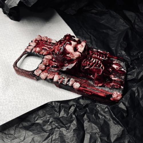 hm-25 teeth skull phone case